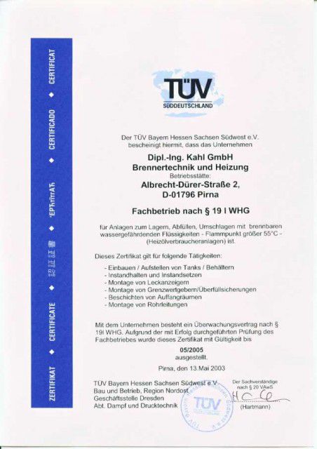 2003-05-13 Zertifikat Tüv Süd